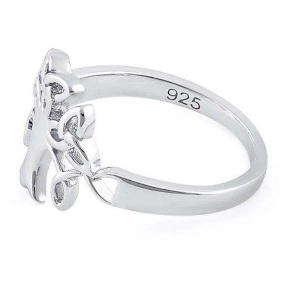 925 STERLING SILVER Celtic Endless Knot Tree Of Life Ring - Picture 12 of 14